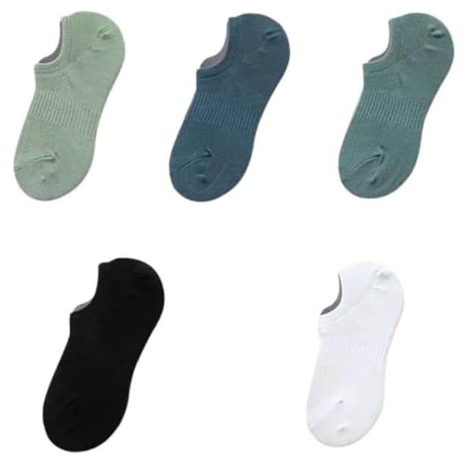 bear & beyond Men & Women Ankle Socks No Show Low Cut Cotton Socks Breathable Sweat Absorbent Casual Sports Socks (pack of 5) Multicolor-picture-49