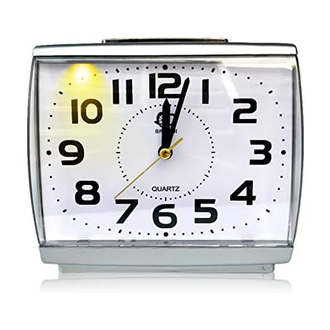 Lmbqye Silent Analog Alarm Clock with Light Cover