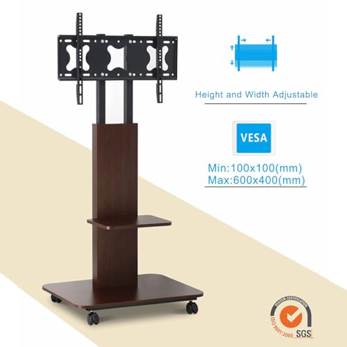 Support TV mobile docooler pour écran 32" à 65" | Hauteur réglable sans percer de mur - 2