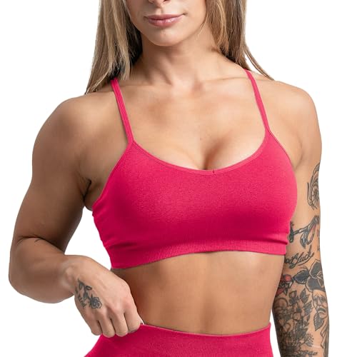 Image of Gymreapers Seamless Sports Bra for Women - Wireless Compression Padded Supportive Bras for Gym, Yoga, & Fitness