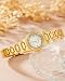 Imagen de CIVO Reloj Mujer Acero Inoxidable: Dorado Pequeño Analógico Cuarzo Impermeable con Diamantes