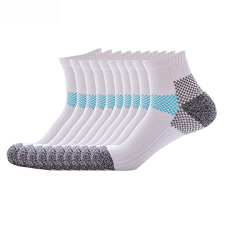 Mens Socks，Anti-Blister Cushioned Breathable Running Cotton Socks, Athletic Ankle Sports Socks - Main Image