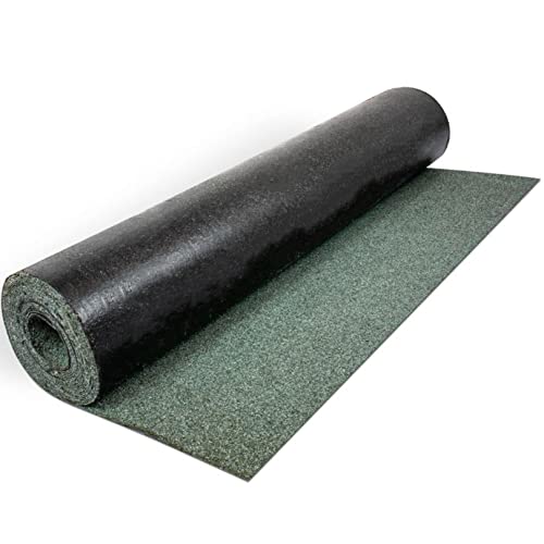 Feutre de toiture pour abri de jardin en polyester vert 5 x 1 m avec clous galvanisés de 13 mm inclus | Feutre de toit robuste de qualité supérieure à durée de vie de 25 ans
