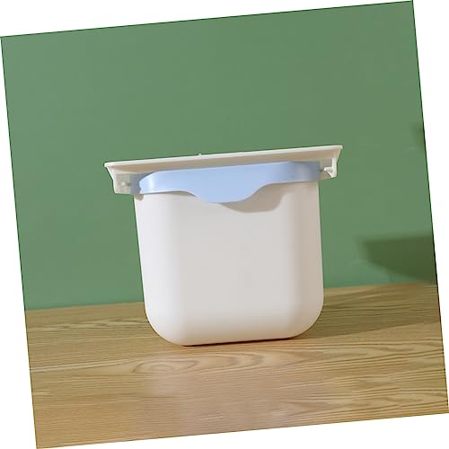 Bote de basura compacto tipo cajón para escritorio azul miniatura 3