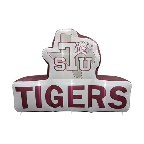 FANMATS NCAA Texas Southern Tigers Inflatable Mascot - Self Inflating Inflatable Display, Built-In Blower & Tethers, Official Team Logo – Show Your Spirit All Year Round