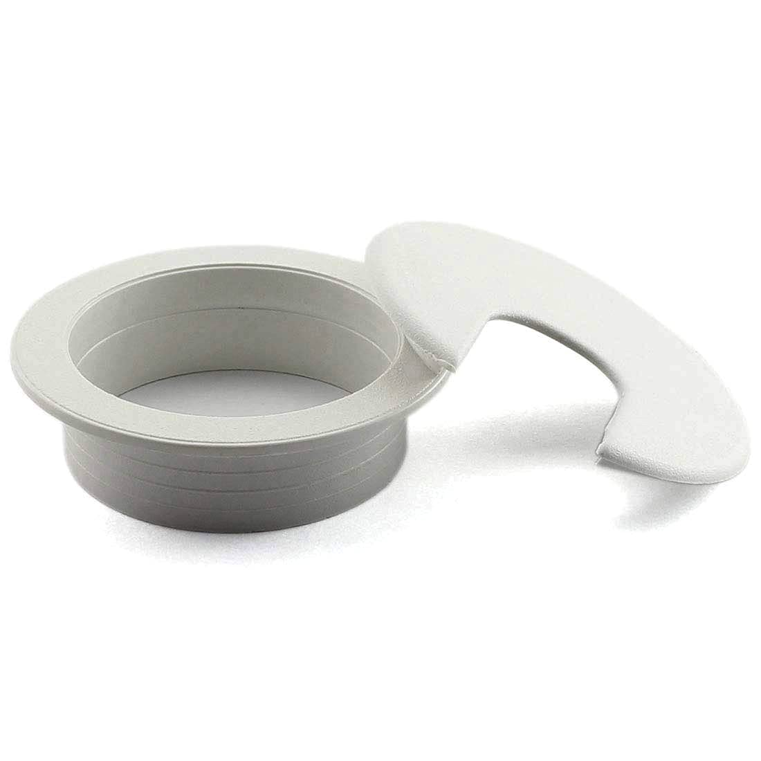 2 szt. 5 cm przelotki kablowe na biurko, osłona otworu do biura, PC, biurka, organizer na kabel, plastikowa osłona, szary, 2 szt
