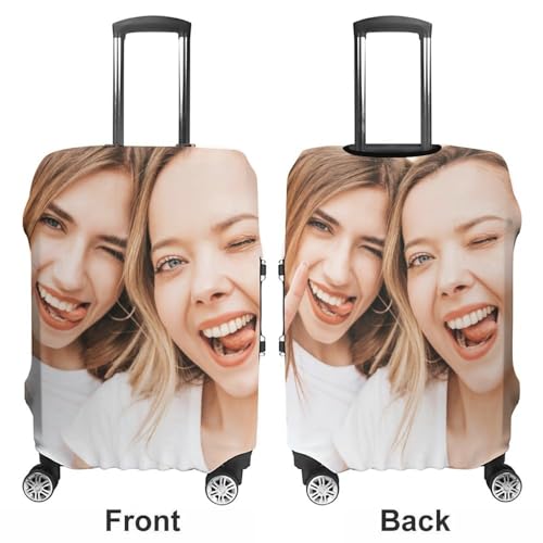 DIYKST Custom Face Luggage Cover Personalized Suitcase Cover Protector with Photo Text Logo Customized Travel Baggage Protector Cover for Men Women(Design 6)2