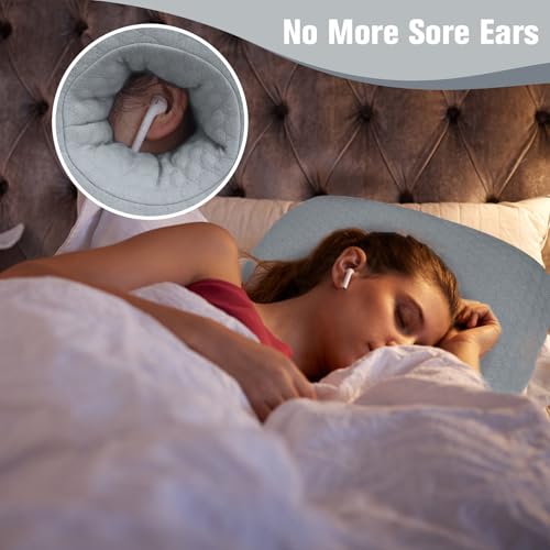Ear Piercing Pillow for Side Sleepers, Ear Pillows with Holes for Pain, Earring Inflammation Pressure Sores, Cotton Earring Pillow for CNH Side Sleepers