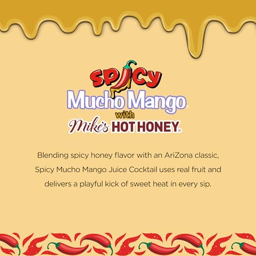 Image of AriZona Spicy Mucho Mango x Mikes Hot Honey - 22 Fl Oz (12 Pack)