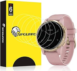 SPGUARD Screen Protector Compatible with Garmin Vivoactive 4S Screen Protector, (6 Pack) Anti-Bubble & Scratch Cover LiQuidSkin Films for Garmin Vivoactive 4S Smartwatch