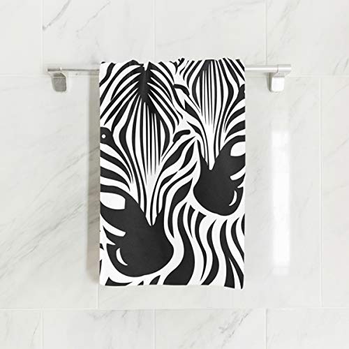 Suabo Zebra Hand Towel, Leopard Hand Towel Bath Decor Face Towel For Bathroom 30"X15" #TOP1