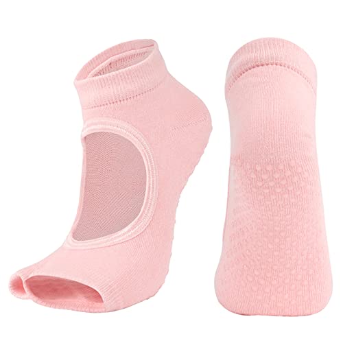 Calcetines de yoga antideslizantes de algodon ZYC pack de 3 pares para mujer para fitness y pilates