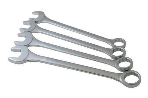 SUNEX TOOLS 9604 Super Jumbo SAE Combination Wrench Set, 4-Piece, Silver