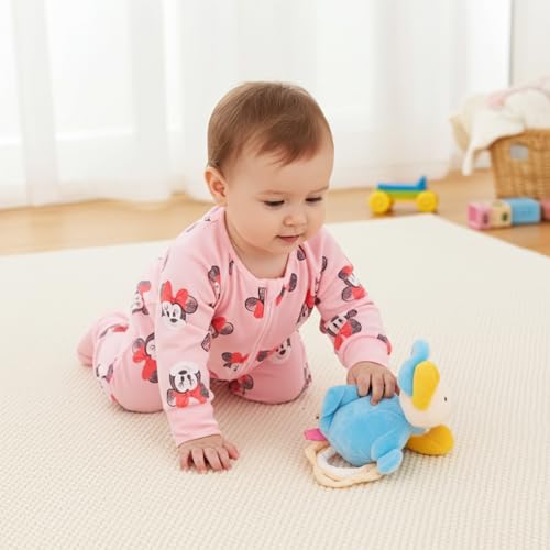 Disney Princess Ariel Belle Moana Mickey Minnie Baby Organic Cotton Footie Zipper Pajamas Newborn Infant Romper4