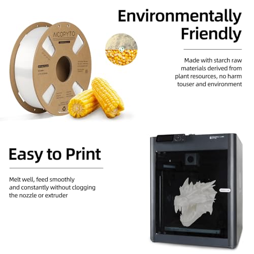 Image of 3D Printer Silk PLA Filament 1.75mm, Shiny Color White, Dimensional Accuracy + /- 0.02 mm, 1KG (2.1lbs) /Spool Easy to Print for Most FDM 3D Printers