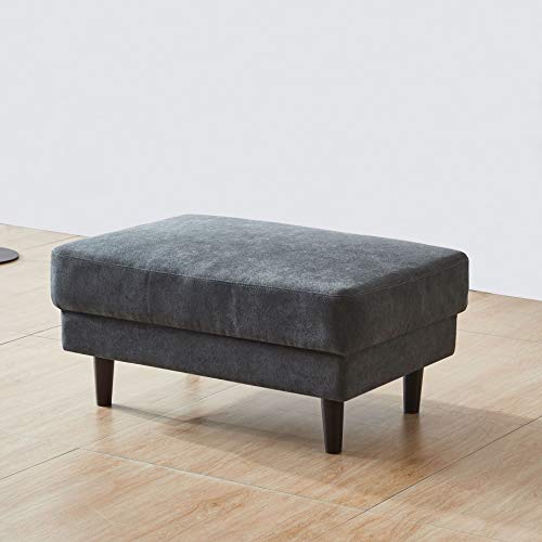 Sectional Sofa with Reversible Chaise,JULYFOX 104 inch L-Shaped 3-seat Corner Couch with Convertible Ottoman Lounger Polyester Fabric for Living Room Office Club Dark Gray