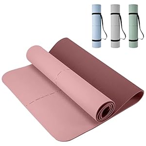 Gallant Yoga Mat – Non Slip Eco Friendly TPE Pilates Mat – 183 x 61cm x 6mm Thick Exercise Mat for Home, Fitness, Gym and Workout – Double Sided with Carry Straps Mats for Men and Women