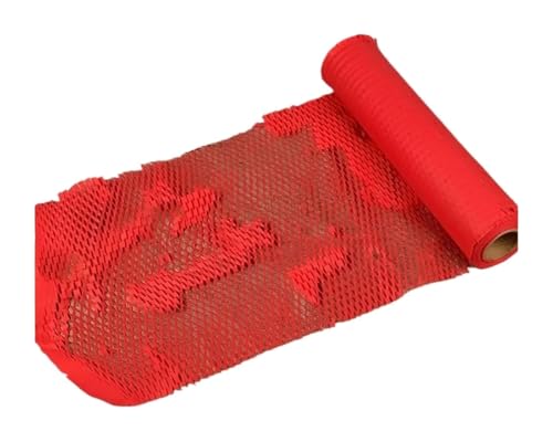 Alternativa al plástico de burbujas, Rollo de papel embalaje Kraft en forma panal varios tamaños(Red 30cmx3.0m)