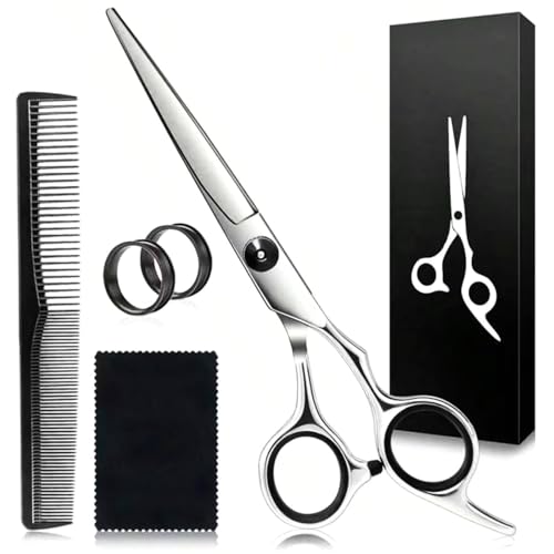 Hair Scissors for Hair Cutting - 6.7 inches Hair Cutting Scissors for Men Women Kids & Pet - Professional Barber Scissors Hair Cutting Shears Stainless Steel Razor Edge Blade Haircut Scissor with Comb