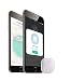 Bluetooth finder tracker locator for wallet bag Smart phone Anti-lost Tag Nut Find 3 with App Control for IOS Android Devices at home, office,outdoors (Peach White)