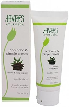 Jovees Ayurveda Neem & Long Pepper Anti Acne & Pimple Cream, 60g (Pack Of 2)