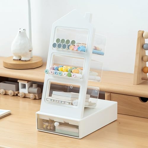 Récipient de rangement incliné unique pour un porte-crayons ergonomique