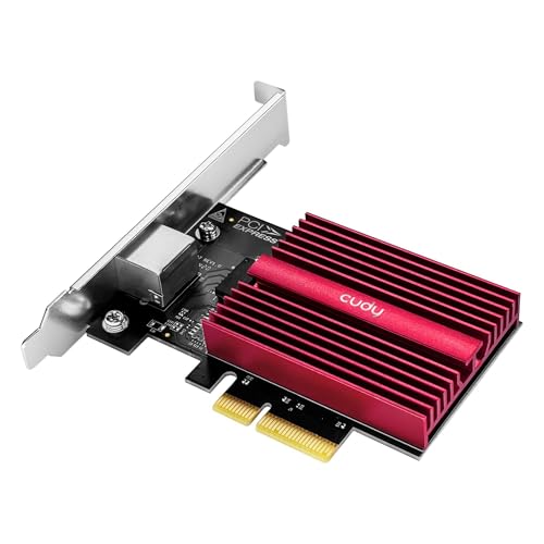 Cudy 10GB PCIe Netzwerkkarte, 10G Base-T PCIe Adapter, Flow Control, PCIe auf 10 Gigabit Ethernet Adapter, unterstützt Windows 11/10, WindowsServer 2022 und Linux, inklusive Netzwerkkabel