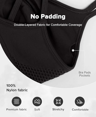 BRXL Strappy Ruched Sports Bra for Women Breathable Seamless Criss Cross Back Light Support Unpadded Bras Exercise Yoga3