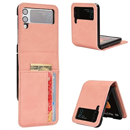 Coque Samsung Z Flip 4 antichoc en cuir rose idéale pour vos sorties
