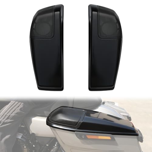 Tapas para altavoces de alforjas 6x9 pulgadas para Harley Road Glide y Street Glide (2023-2026) | Tira de sellado incluida, Negro mate, Plástico ABS, Instalación sin perforación miniatura 1