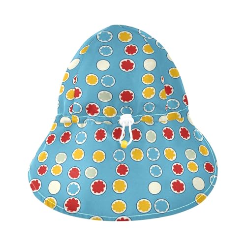 Polka Dot Country Style Cartoon Style Kid Sun Hat Baby Boys' Summer Hat Girls UPF 50+ Protection Adjustable Travel Essentials3