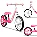 Lionelo Alex Laufrad Kinder Fahrrad bis 30 kg Sattel und Lenker einstellbar 12 Zoll Eva Schaumräder robuste Konstruktion Lenkeinschlagsbegrenzung EN 71 (Rosa)