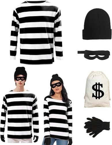 Voleur de vêtements pour adulte chapeau et sac de déguisement pour soirée à thème