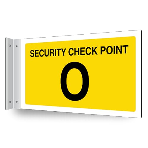 Panneau de couloir V Safety Security Check Point pour guider les visiteurs dans les bureaux