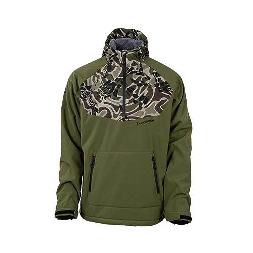 Gale Softshell Pullover – Green/Prym1 OS Woods – Windproof, Water-Resistant Outdoor Hoodie with Fleece Lining, Athletic Fit & Camo Design for Hunting, Fishing & Cold-Weather Use