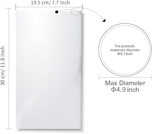 Miniatura 2 de PYD Life 50 PCS Sublimation Shrink Wrap Sleeve White Bags 11.8 x 7.7 Inch for 40 OZ Tumbler with Handle,Large Capacity Sublimation Water Bottles