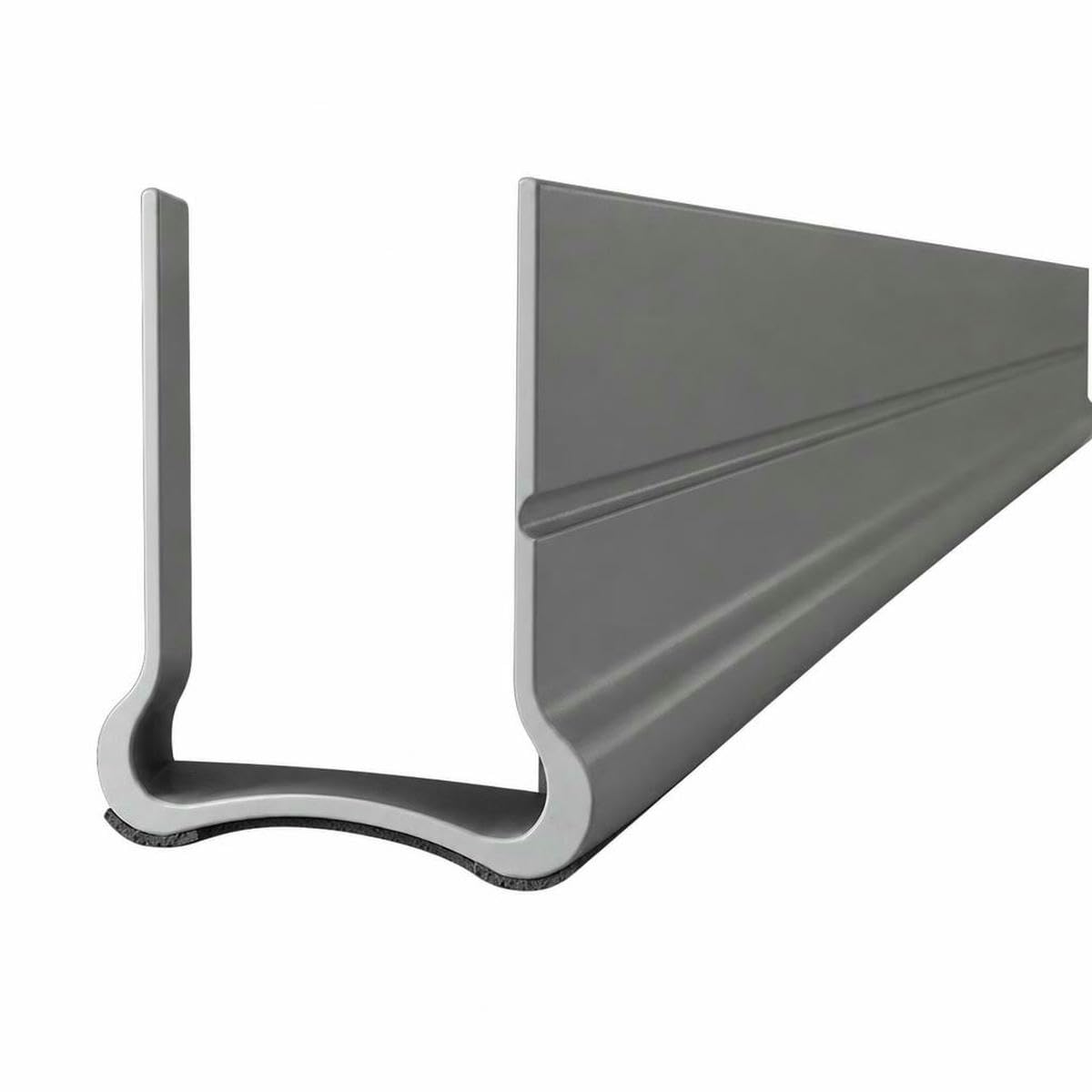 Flexible Door Bottom Sealing Strip Door Gap Soundproofing Wind and Dust Proof Weather Strip Under Door Draft Stopper Tape-Upgraded Gray