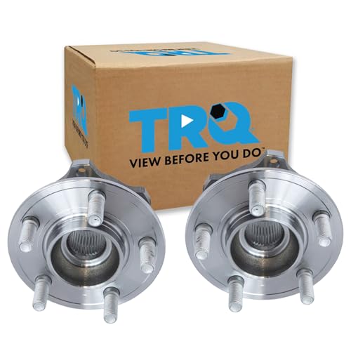 Image of TRQ Rear Driver and Passenger Side Wheel Bearing and Hub Assembly Set 2 Piece Compatible with 2015-2023 Chrysler 300 2015-2023 Dodge Challenger 2015-2023 Charger