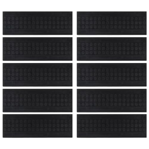 Tapis d'escalier extérieur noir caoutchouc antidérapant protection marches résistante - 5