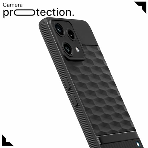 Image of Pikkme Back Cover for Nothing Phone 3a Lite 5G Camera Protection 3D Hexa Cube Design Silicone Protective Bumper Case (Black)