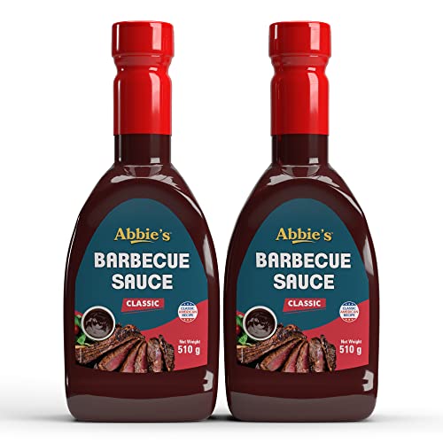 Image of ABBIE'S BBQ Sauce Classic 1020 g (510 g X 2 units) Perfect on the barbeque grill l Enjoy with Grilled Vegetables & honey glazed meats| Add to pizza sauce for smoky zing| Mix with Mozzarella cheese onto your Pizza Base