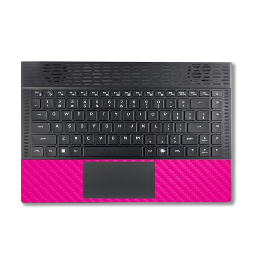 Image of MightySkins Carbon Fiber Skin Compatible With Alienware X14 R2 (2023) Full Wrap Kit - Solid Hot Pink | Protective Durable Textured Carbon Fiber Finish | Easy To Apply & Change Styles | Made in the USA