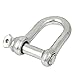 Aexit M14 Metal Chain & Rope Fittings Screw Pin D Ring Bow Shackle Wire Rope Fastener Wire Rope Clips Silver Tone