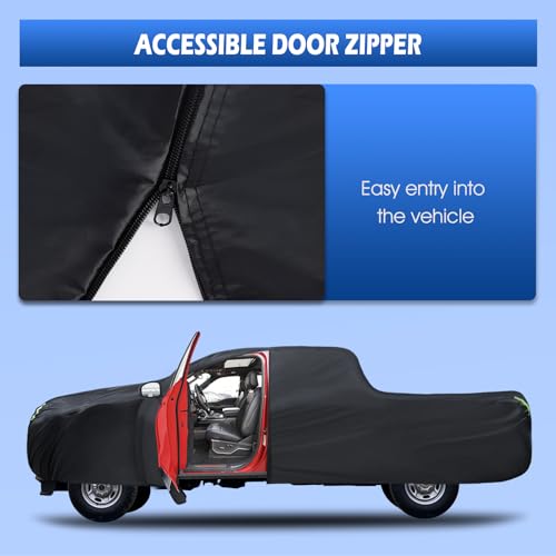 Image of Truck Cover Waterproof All Weather, 6 Layers Pickup Cover Fit for Ford F150, Chevrolet Silverado 1500, Gmc Sierra, Ram 1500, Toyota Tundra (T4 Fit Truck Length Up to 250 inch)