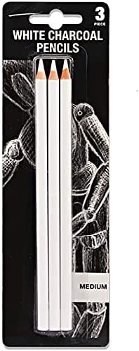 CHANEDE Sketch Highlight Pencil Pen Charcoal White Sketch Pencil Painting Special White Charcoal 3 Stick Set