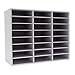 IOUSSJC Literature Organizer, 27 Compartments Classroom Mailbox, Student Mailboxes for Classroom, Home, Office, Adjustable Shelves
