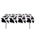 Cow Print Tablecloth (Pack of 6) 54 X 72 Inch Tablecloths for Cow Themed Party Decorations, and Birthday Party Decorations, Picnic Table Covers, (Black and White)