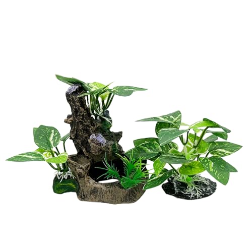 Smoothedo-Pets Betta Fish Tank Cave Decorations Aquarium Decoration Ornaments Accessories Betta Leaf pad Hammock (Fish Cave Toy-B)
