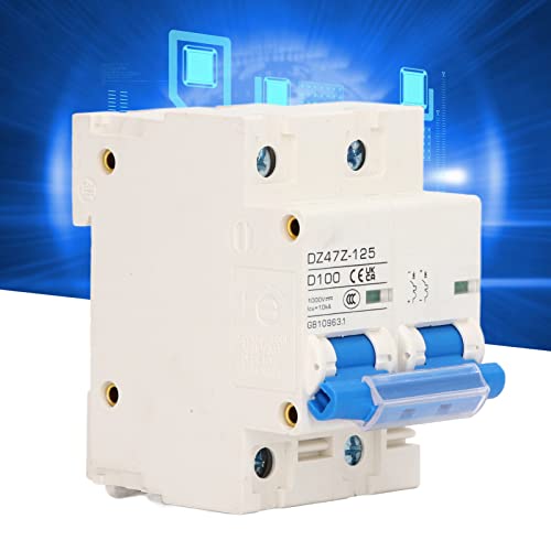2P Circuit Breaker DZ47Z 125 DC Circuit Breaker 100A Solar Disconnect Switch DIN Guide Rail for Sola