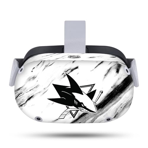Head Case Designs Officially Licensed NHL Marble San Jose Sharks Vinyl Sticker Skin Decal Cover Compatible with Meta Quest 2